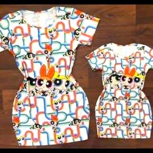 MOM & DAUGHTER POWERPUFF GIRL DRESS